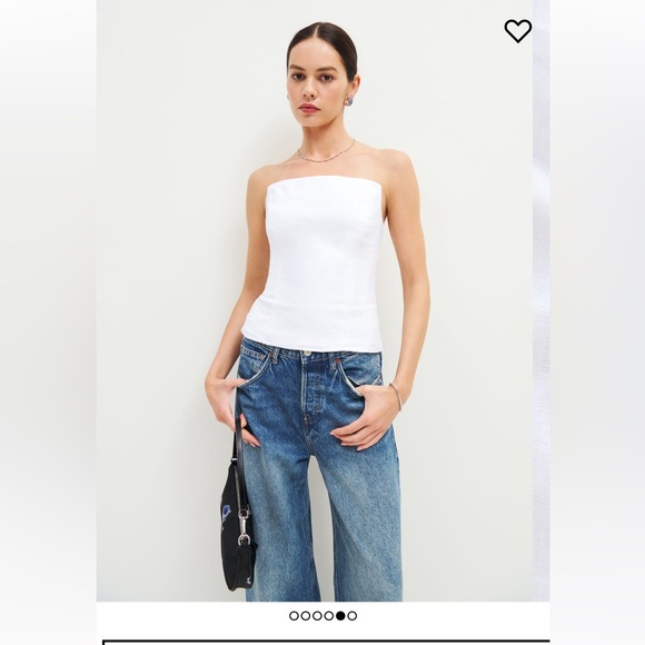 Reformation Dani Linen Top Sz 6 - Picture 4 of 8